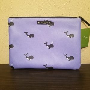 Kate spade here we go whale gia large pouch
